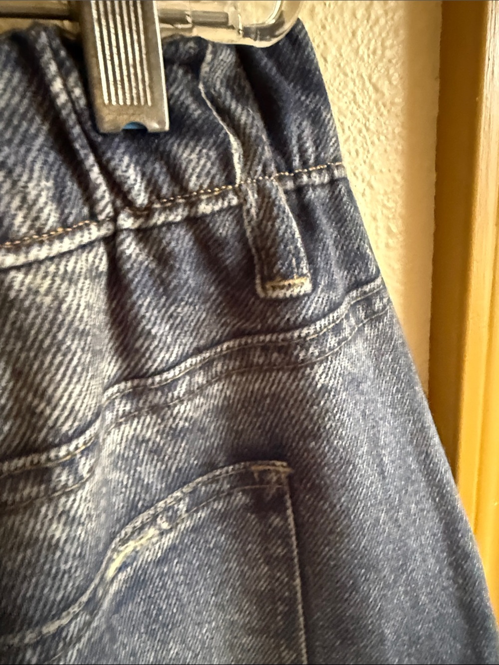 Women’s Relaxed Fit Blue Washed Jean Look pants - Picture 7 of 8